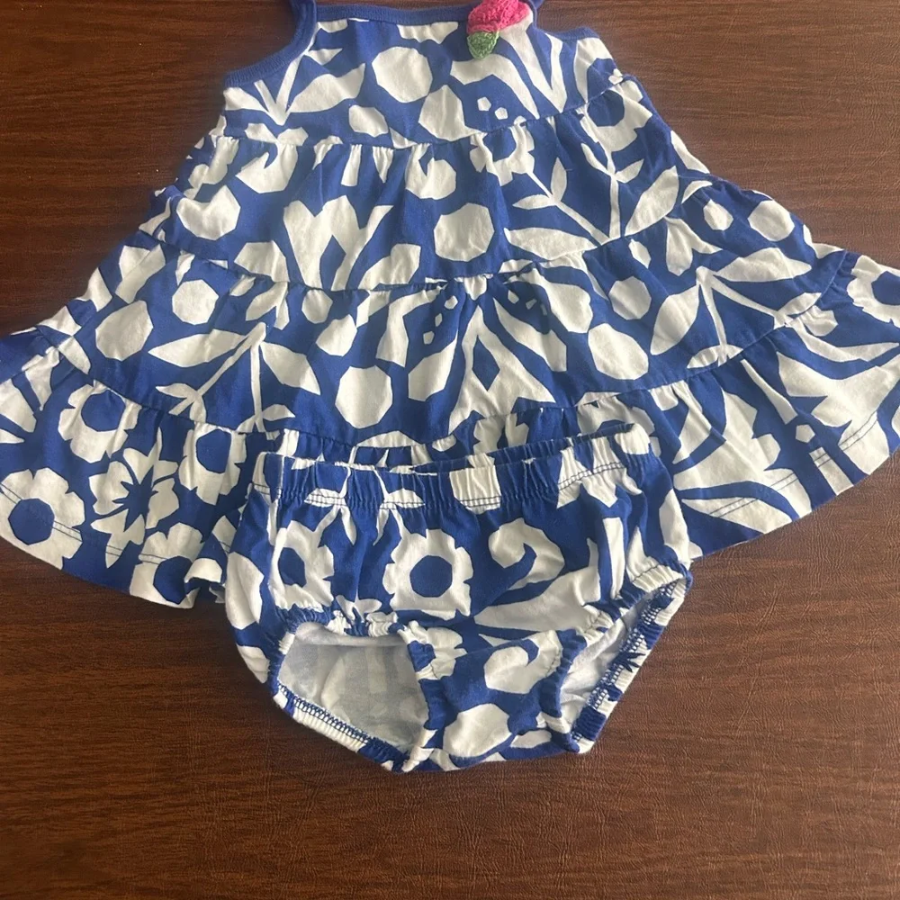 Carter's Blue and White Floral Diaper Cover Set